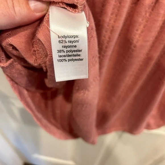 Women’s‎ Maurice’s Mauve Pink Lace Sleeve Square Neck Blouse Small NWT - Picture 5 of 6